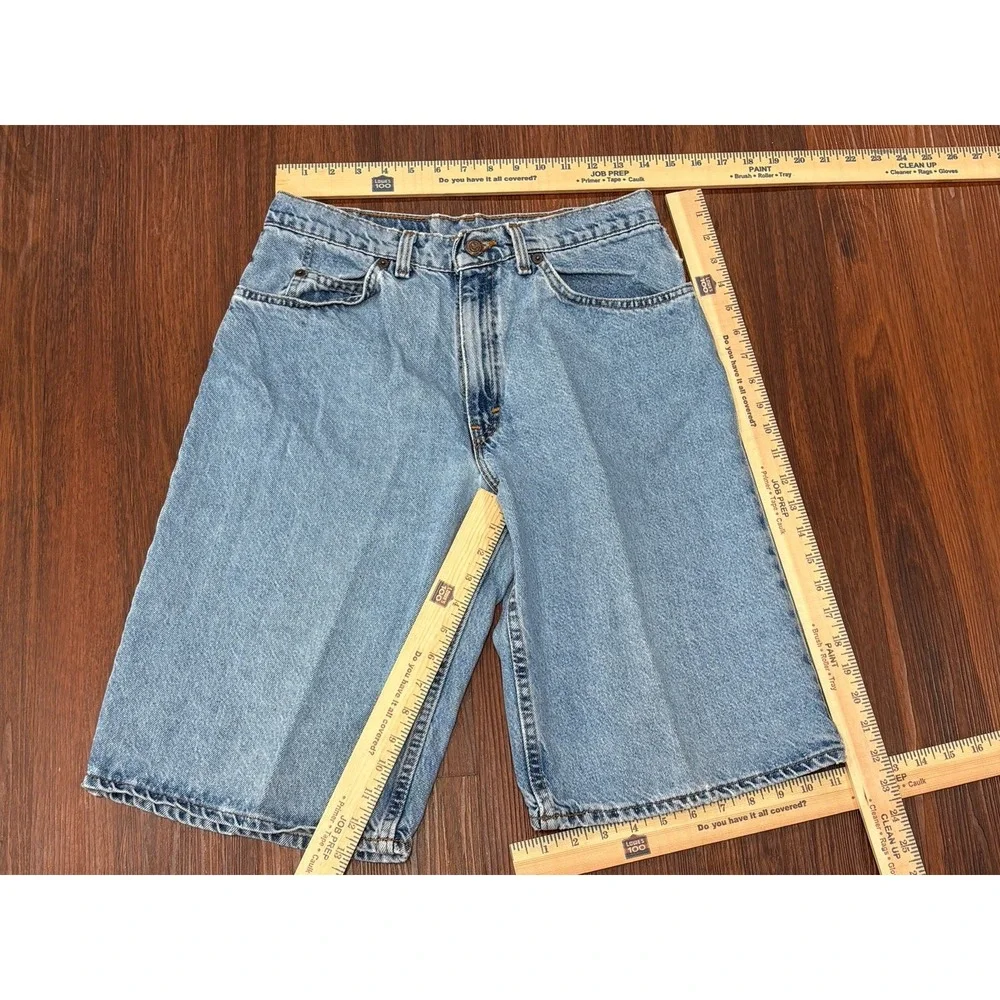 Levi's Vintage 562 Blue Loose Fit Student 30 Denim Shorts Orange Tab USA